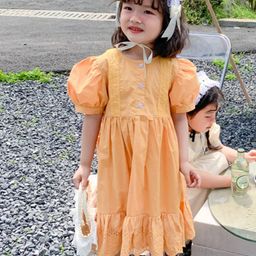 LULU & SKY Puff Sleeve A-Line Dress-picture-35