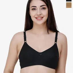 College Girl Women Pack Of 2 Pure Cotton Full Coverage Non Padded Bra-image-88