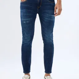 SPYKAR Men Cotton Mildly Distressed Slim Fit Jeans-picture-44
