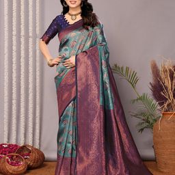 AVANTIKA FASHION Woven Design Zari Pure Silk Banarasi Saree-image-34