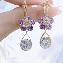 AKISON JEWELS Floral Drop Earrings-image-90