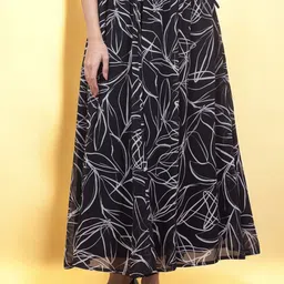 INUKA Printed Flared Maxi Skirt-picture-21