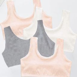 BRAAFEE Girls Pack Of 4 Solid Non Padded Camisole-13