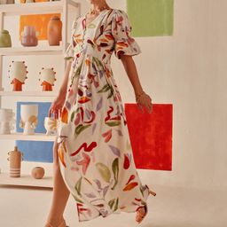 Sage by Mala Ivara Women Abstract Print Fit & Flare Maxi Dress-image-58