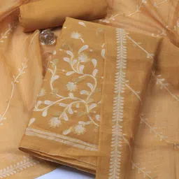 Meena Bazaar Floral Woven Design Unstitched Dress Material-image-85