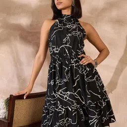DressBerry Print Fit & Flare Dress-image-50
