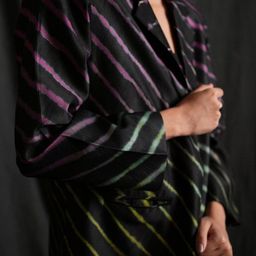 Swaroop by Swati Bhatia Striped Tailored-Fit Open Front Blazer image 3