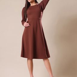 MILOST Women Puff Sleeve A-Line Mini Dress-image-87