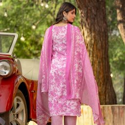Anouk Women Floral Printed Regular Kurta with Trousers & With Dupatta-17