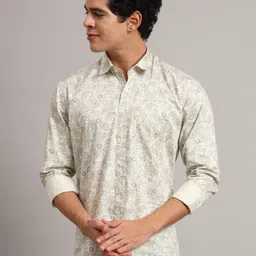 TAHVO Men Comfort Floral Opaque Printed Casual Shirt-image-79