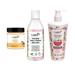CARET ORGANIC Ubtan Face Pack, Honey Almond & Total Moisture Body Lotion Combo-image-55