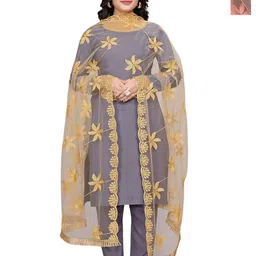 Kemza Women Pack of 2 Embroidered Ikat Dupatta with Thread Work-picture-24