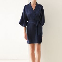 ETC Shawl Collar Robe Comes With Belt-picture-22