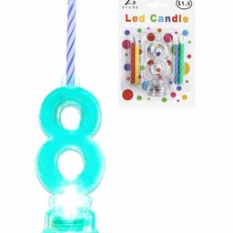 Funcart Number 8 LED Candle Holder With Traditional Candles Multicolour - 4 Pieces-image-29