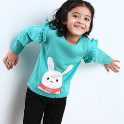 Babyhug Full Sleeves Pullover Sweater - Blue-image-112