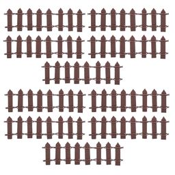 Chocozone Garden Miniature Fence Landscape Decoration Brown - 12 Pieces-13