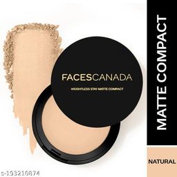 FACES CANADA Weightless Stay Matte Finish Compact Powder - Natural 02, 9g | SPF 20 | Non Oily Matte Look | Evens Out Complexion | Prevents Acne | Blends Effortlessly | Pressed Powder For All Skin Types-16