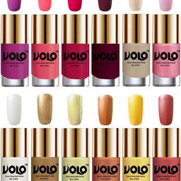 VOLO Set Of 12 Luxury Super Shine Nail Polish - 9.9 ml Each-Combo No-16-22