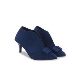 Shoetopia Girls Suede Stiletto Pumps with Bows-42