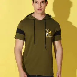WOOSTRO Men Typography Printed Round Neck Cotton Slim Fit T-shirt-image-5