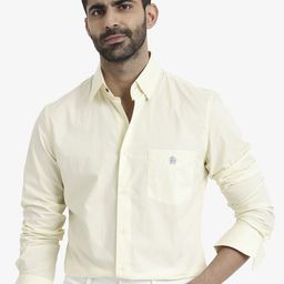 RARE RABBIT Men Comfort Spread Collar Solid Cotton Casual Shirt-image-83