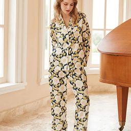 JC Collection Women Printed Lapel Collar Night suit-image-68