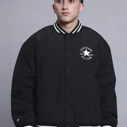 Converse Men Longline Varsity Jacket with Embroidered-38