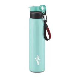 Milton Maverick Aqua Green & Black Stainless Steel Brand Logo Printed Water Bottle 780 ml-picture-15