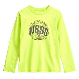 GUESS kids Boys Typography Printed Round Neck Cotton T-shirt-image-3