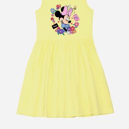 YK Disney Kids Girls Graphic Printed Round Neck Fit & Flare Dress-picture-44