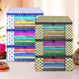 Kuber Industries Cream-Coloured 6 Pieces Printed Drawer Organisers-8