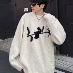 StyleCast Men Graphic Self Design Round Neck Pullover-picture-8