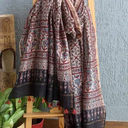 Weaves of Tradition Ethnic Motifs Printed Block Print Dupatta image 4