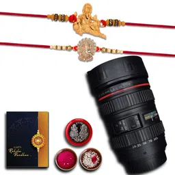 DeoDap Rakhi Pooja Thali Roli Chawal Coin & Greeting Card Rakhi Gift Set-image-35