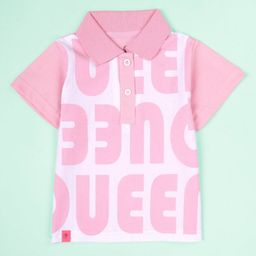 KiddoPanti Girls Printed Polo Collar Pure Cotton T-shirt-image-27