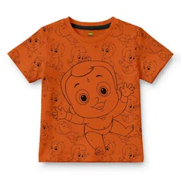 Chhota Bheem Boys Chhota Bheem Graphic Printed Round Neck Cotton T-shirt-picture-45