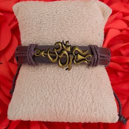 M Men Style Men Lord Shiva Mahadev Leather Wraparound Bracelet-image-98