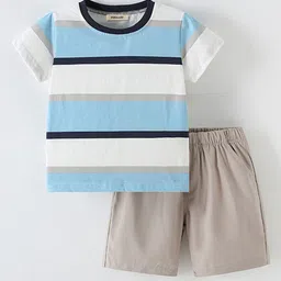 INCLUD Boys Striped T-shirt with Shorts-image-89