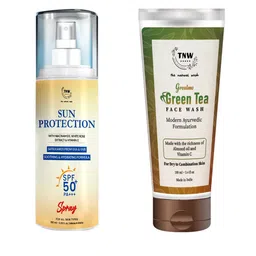 TNW the natural wash Set of Grealmo Face Wash & Sun Protection SPF50 Spray - 100 ml each-10