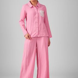 R.Code by The Roadster Life Co. Pure Cotton Shirt Collar Neck Shirt With Trousers Co-Ords-picture-23