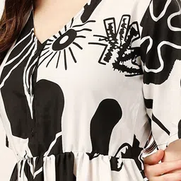 all about you Abstract Print Fit & Flare Midi Dress image 2