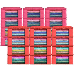 Kuber Industries Red & White 24 Pieces Printed Drawer Organisers image 2
