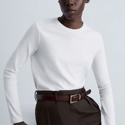 MANGO Pure Cotton Long Sleeve T-shirt-image-54