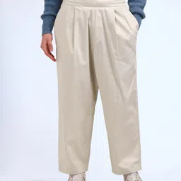 Flying Machine Men Cotton Loose Fit Mid-Rise Pleated Trousers-image-81