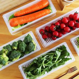 Plastic FOOD VEGETABLE FRUIT FRIDGE STORAGE BASKET CONTAINER x6.103 Storage Basket-image-91