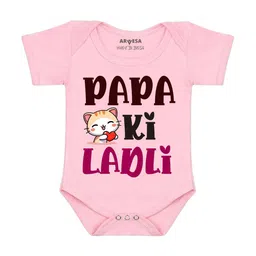 Arvesa Papa Ki Ladli Printed Bodusuit-9