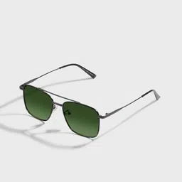 SAM & MARSHALL VEIN Unisex Square Sunglasses UV Protected Lens VEIN_GUN_METTAL_GREEN_2933-image-83