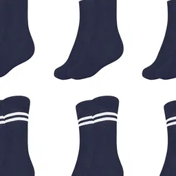 MUKHAKSH Pack of 6 Boys Navy Blue And White Stripe Socks-15