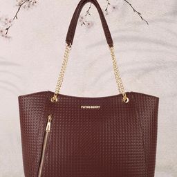 FLYING BERRY Textured PU Structured Satchel Bag-image-26
