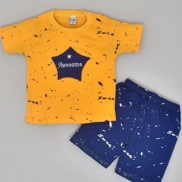 BAESD Boys Abstract Printed T-shirt With Shorts-23